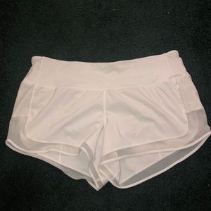 White and mesh Lululemon shorts
